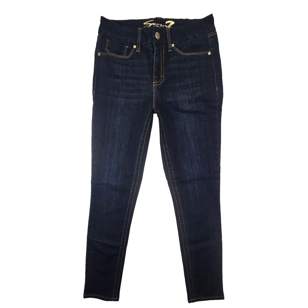 SEVEN7 Tummyless High Rise Skinny Montreal Dark Denim Women's Jeans Size 8